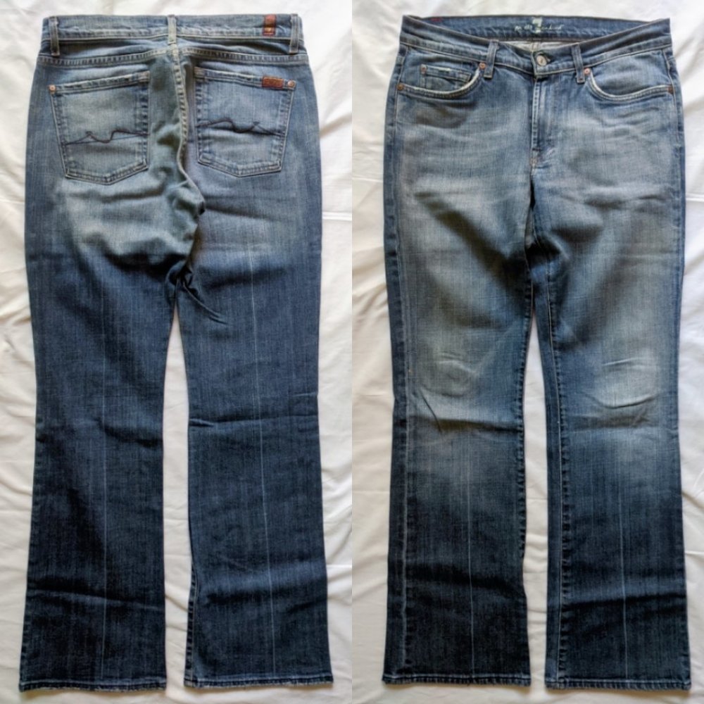 7 For All Mankind Bootcut Caribbean Jeans 31